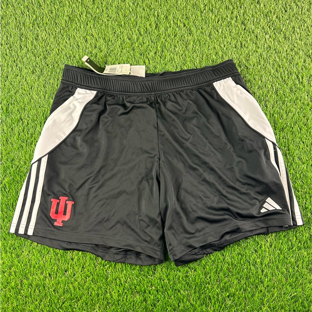 Adidas IU Indiana Hoosiers Soccer Shorts Womens XL IU Athletic Black 6” NWT RARE